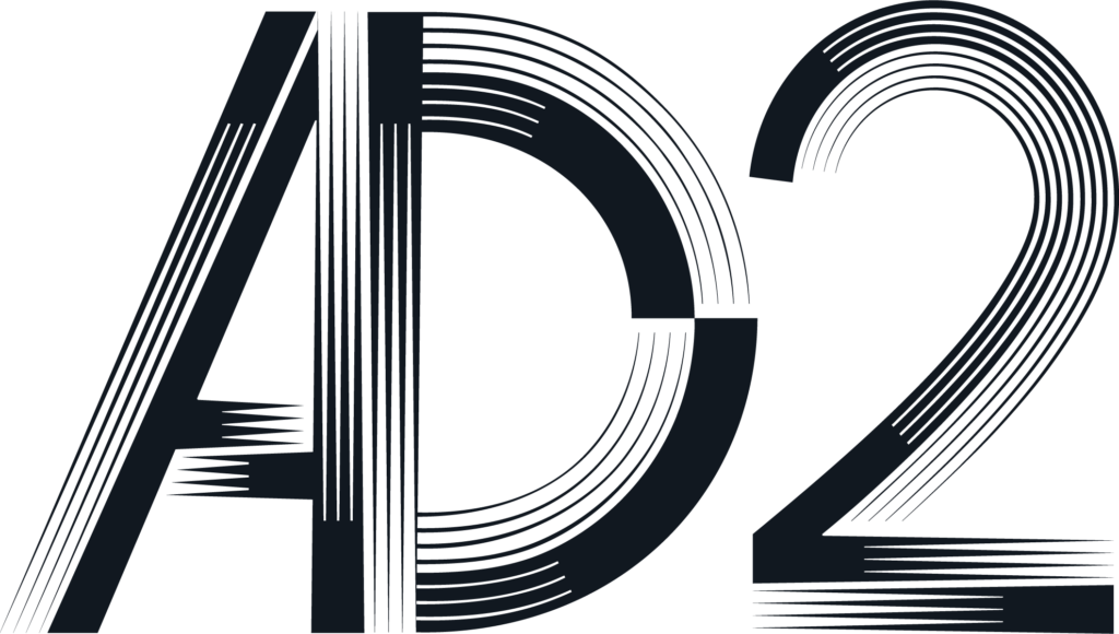 Logo AD2 Architects nero – studio di architettura Milano Monza Brianza