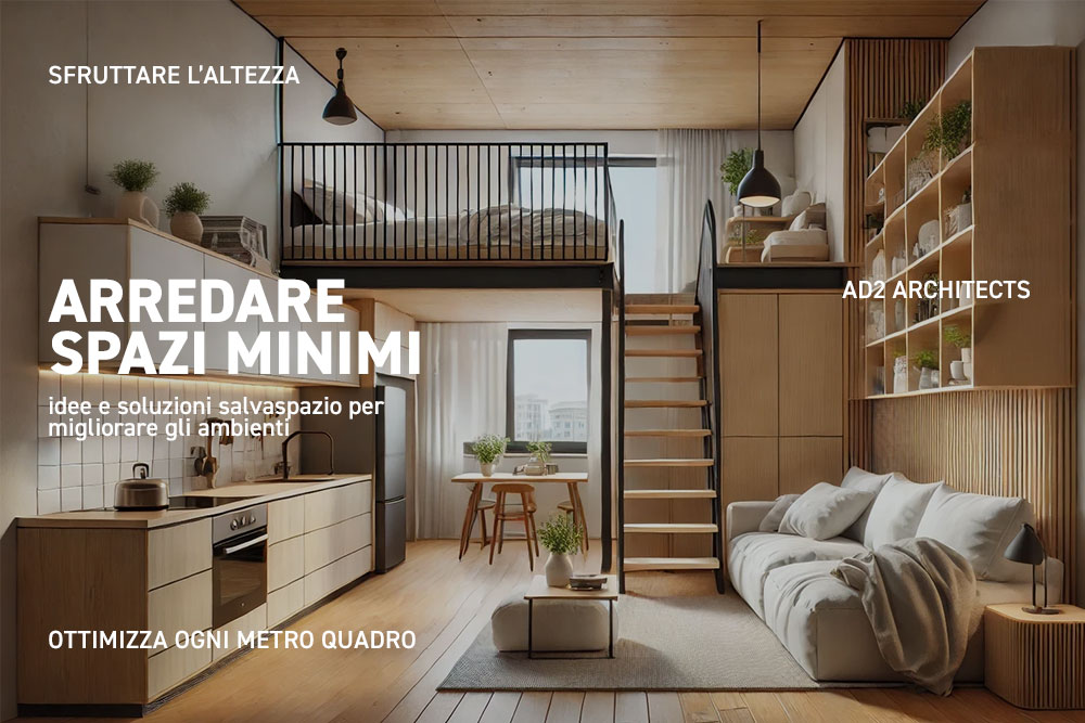 Soluzioni salvaspazio e arredi multifunzione per ottimizzare ambienti piccoli con design su misura.